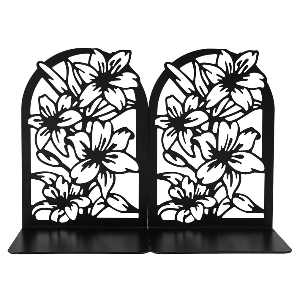 Elegante florale Metall-Buchstützen
