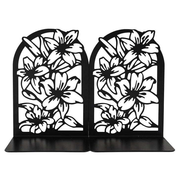 Elegante florale Metall-Buchstützen