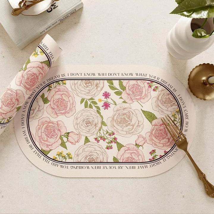 Blumengemusterte dekorative Tischsets Karnz