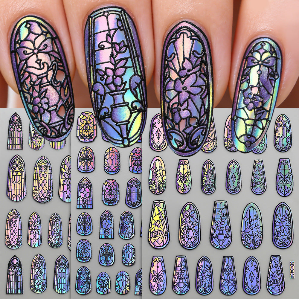Künstlerische Nagelkunst Aufkleber