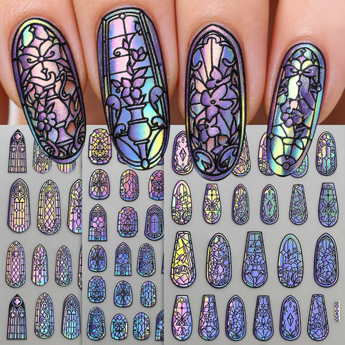 Künstlerische Nagelkunst Aufkleber