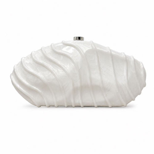 Skulptierte schaleninspirierten Abend-Clutch