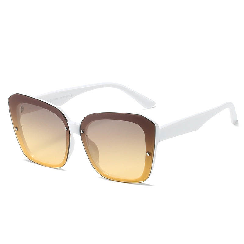 Damen oversized quadratische Sonnenbrille mit anspruchsvollem Rahmen Karnz