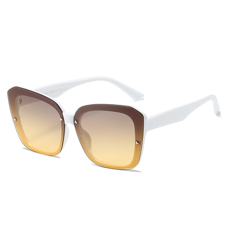 Damen oversized quadratische Sonnenbrille mit anspruchsvollem Rahmen Karnz