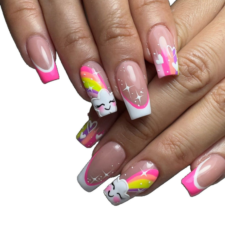 Kreative Regenbogen Nagelkunst Karnz