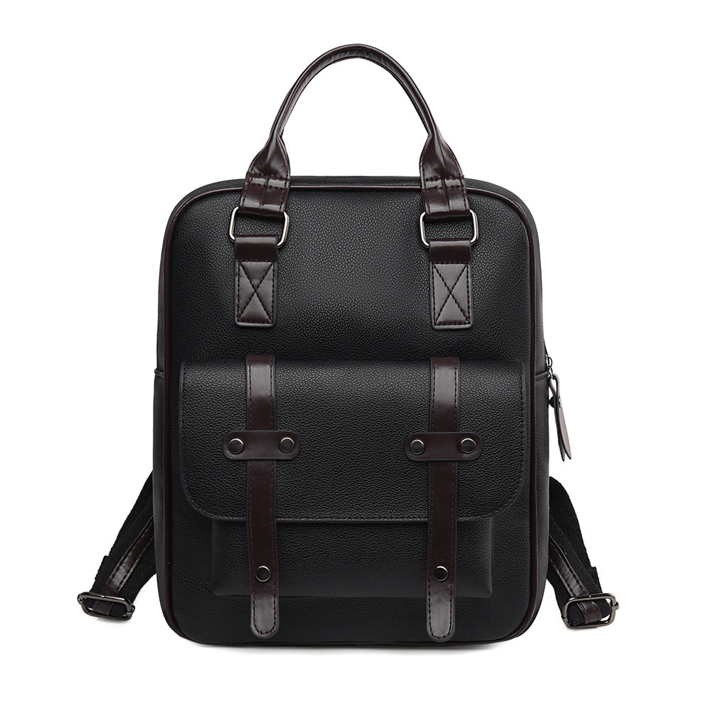 Strukturierter Leder Rucksack Karnz