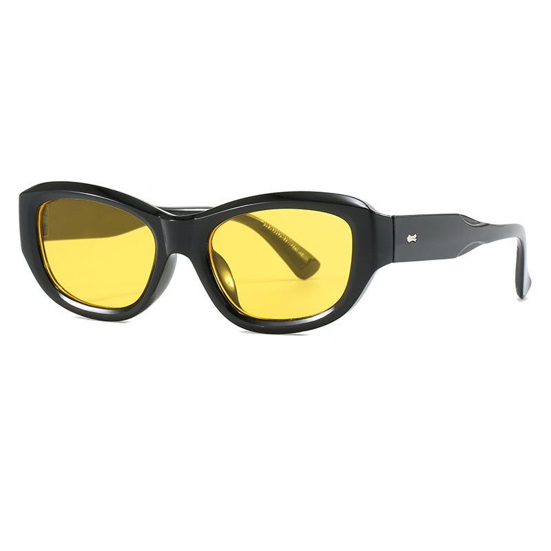 Damen modische Cat-Eye Sonnenbrille mit flexiblem Rahmen und UV-Schutz Karnz