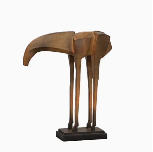 Zeitgenössische abstrakte Holzskulptur