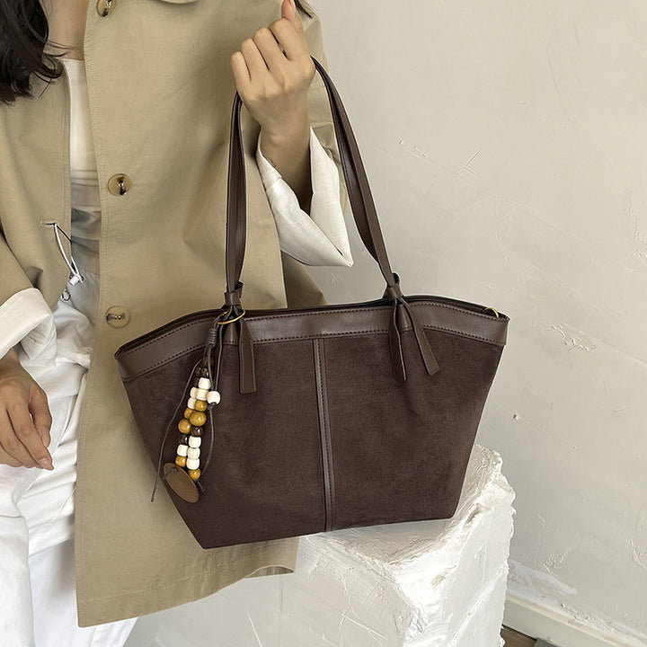 Chic Wildleder Tote-Handtasche