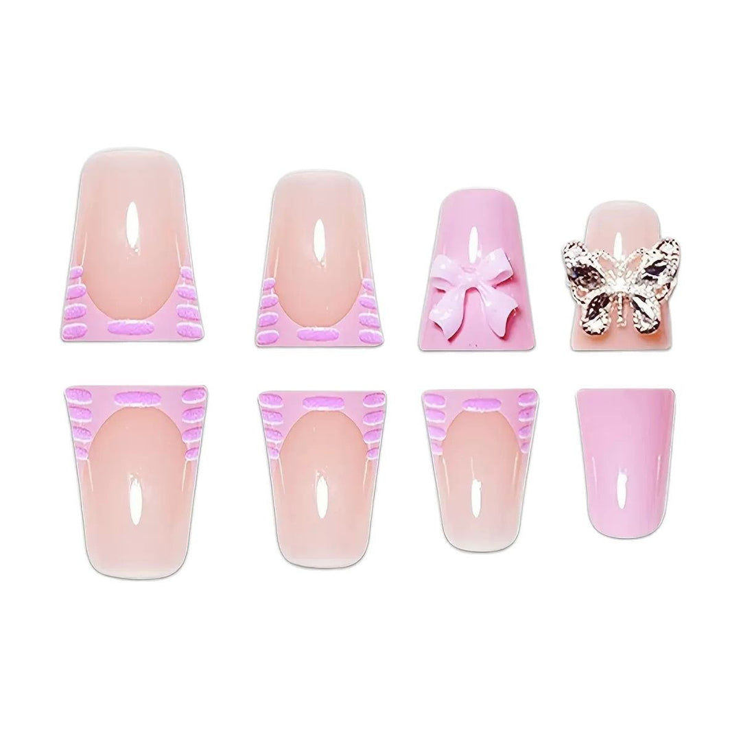 3D Floral Press-On Nagelkunst Set Karnz