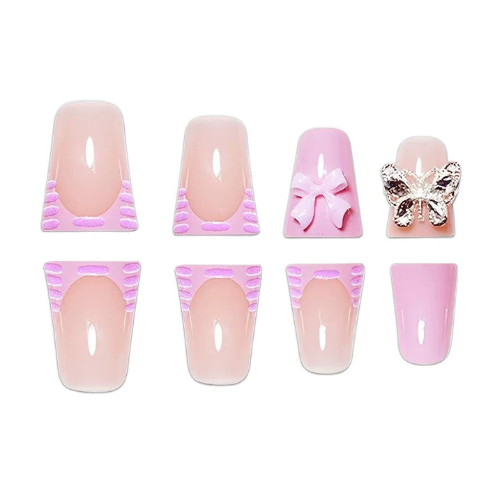 3D Floral Press-On Nagelkunst Set Karnz