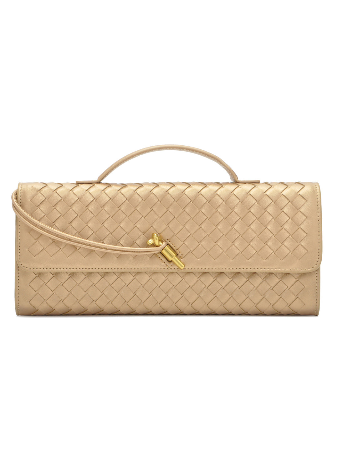 Geflochtene Leder-Clutch Karnz