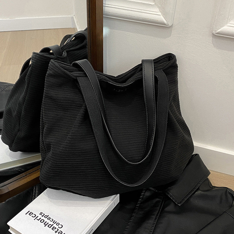 Strukturierter Stoff Tages-Hobo-Handtasche