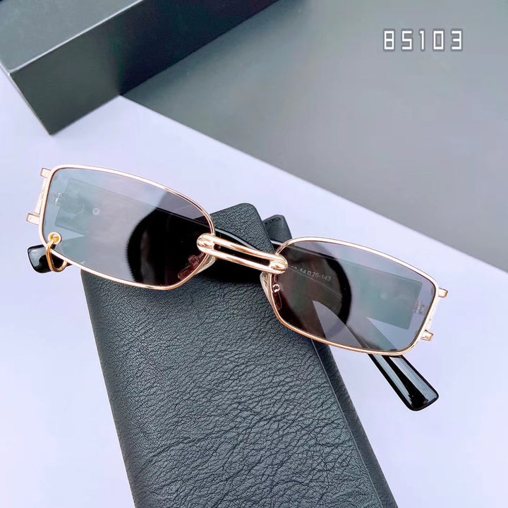 Modische Sonnenbrille mit Einzigartigem Rechteckigem Rahmen Karnz