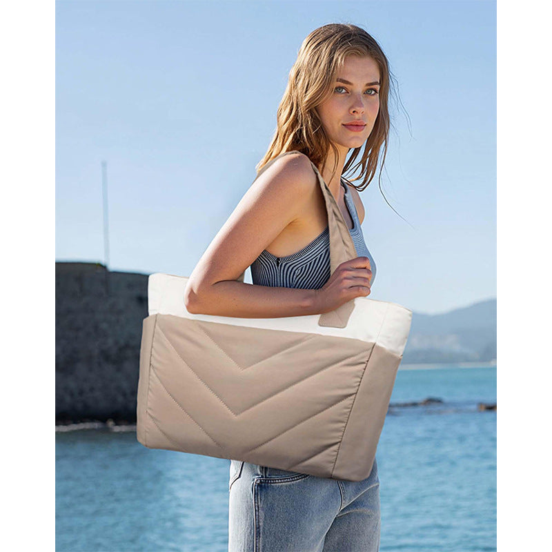 Multifunktionale Alltags-Tasche mit Abnehmbarer Kosmetiktasche Karnz