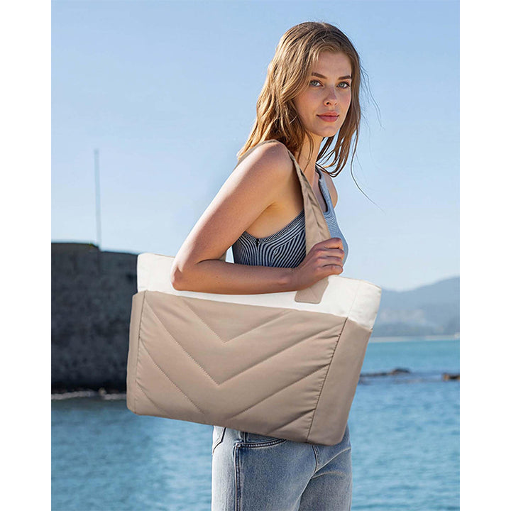 Multifunktionale Alltags-Tasche mit Abnehmbarer Kosmetiktasche Karnz