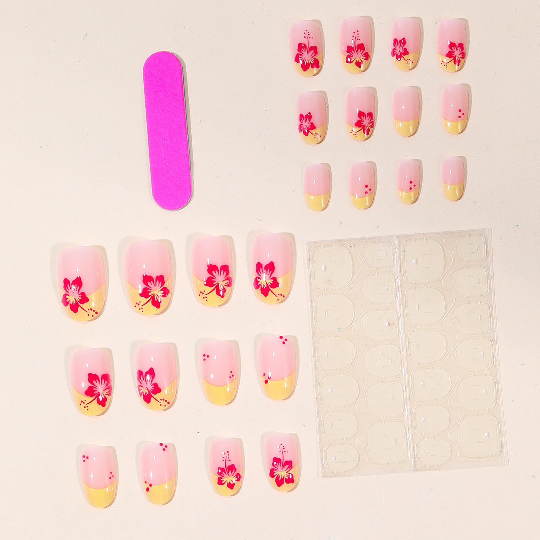 Florale französische Spitzen-Nagelkunst Karnz