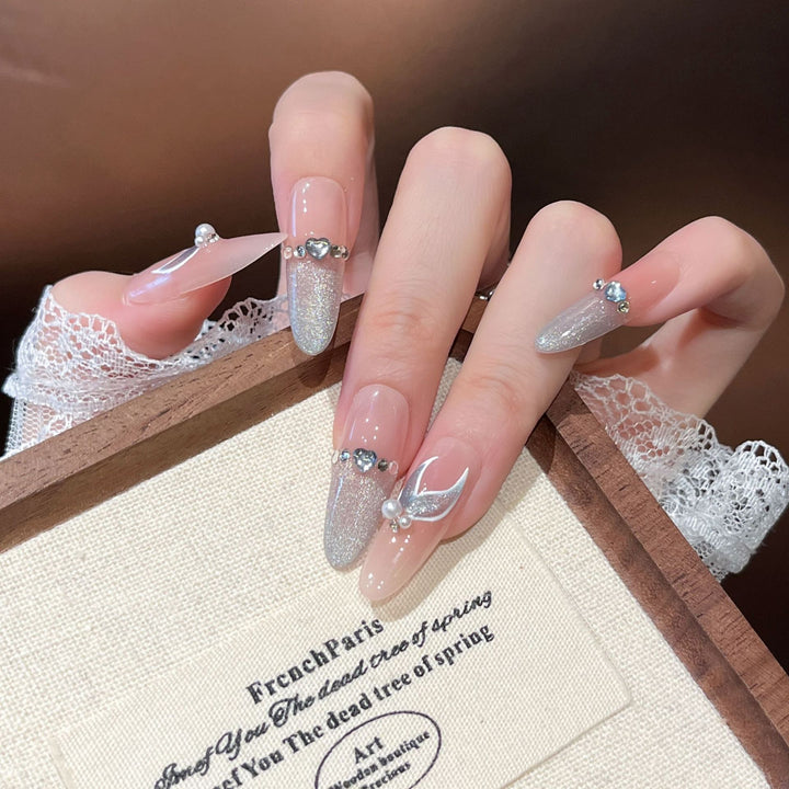 Elegante Lange Stiletto Drucknägel Karnz