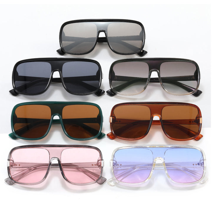 Damen modische Oversized-Sonnenbrille im futuristischen Design Karnz
