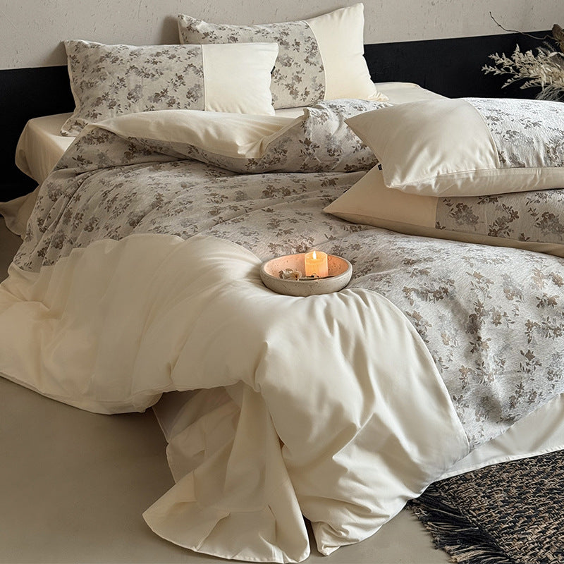 Botanisches Patchwork Bettbezug Set