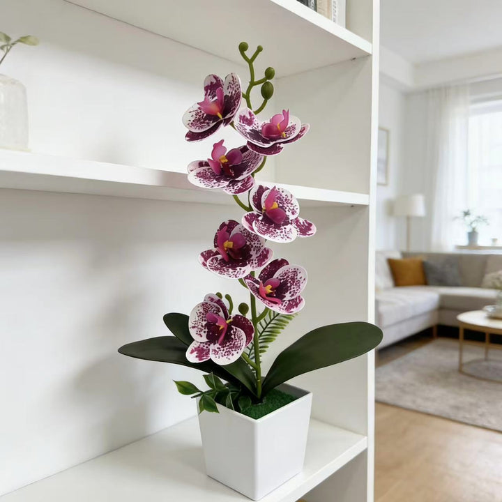 Realistische künstliche Orchideenblütenarrangement für die Innenausstellung