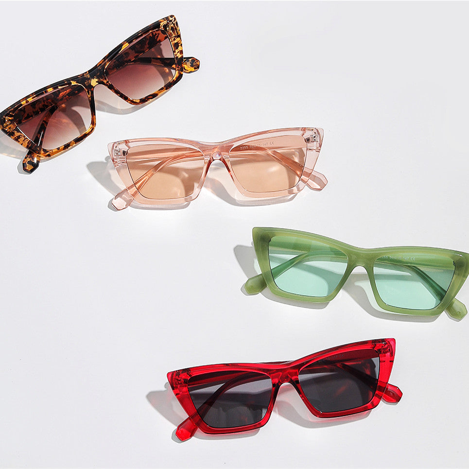 Damen geometrische Sonnenbrille mit stylischem Kunststoffrahmen Karnz