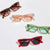 Damen geometrische Sonnenbrille mit stylischem Kunststoffrahmen Karnz