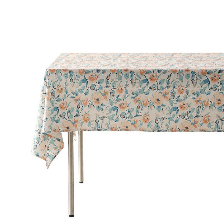 Abwaschbare Tischdecke aus Polyester mit floraler Aquarell-Optik und wasserabweisender Beschichtung Karnz