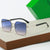 Damen modische Sonnenbrille im quadratischen Design mit gradienten Gläsern Karnz
