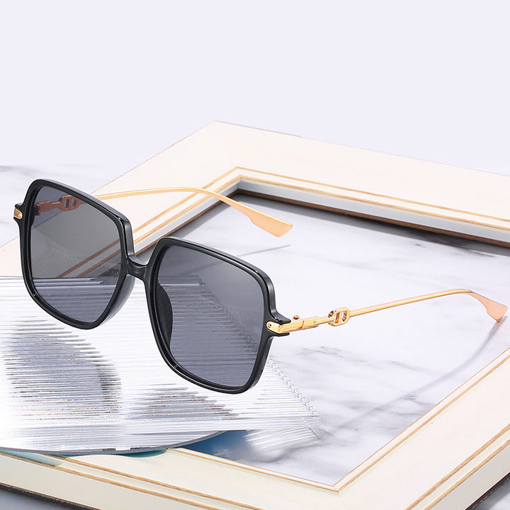 Oversized Chic Quadratrahmen Sonnenbrille Karnz