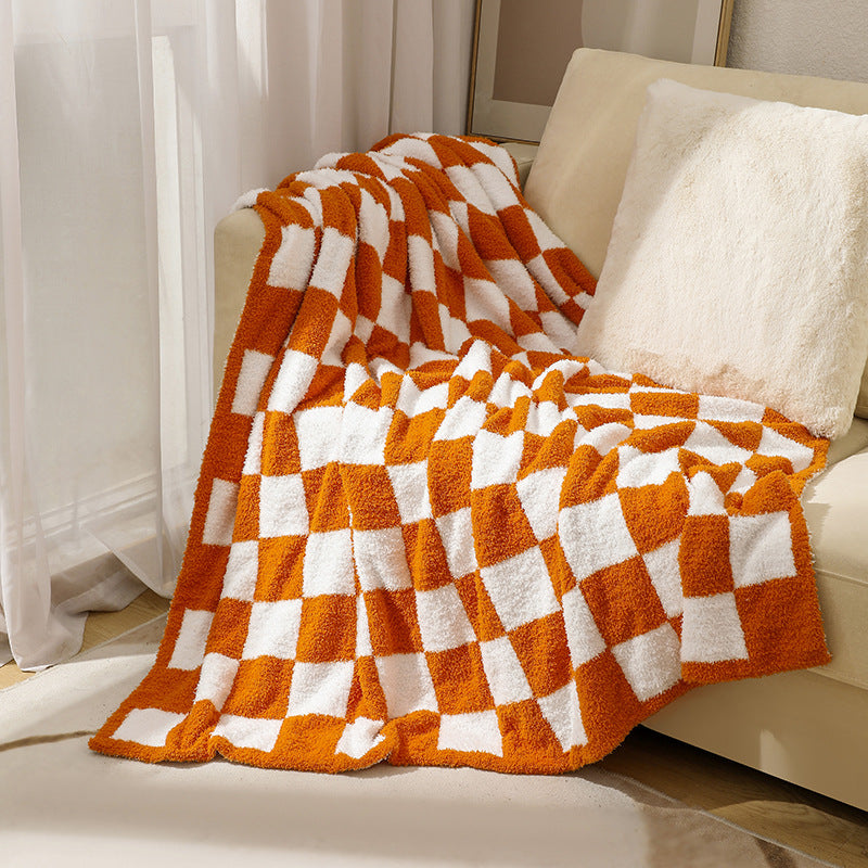 Gemütliche Karomuster-Fleece-Decke