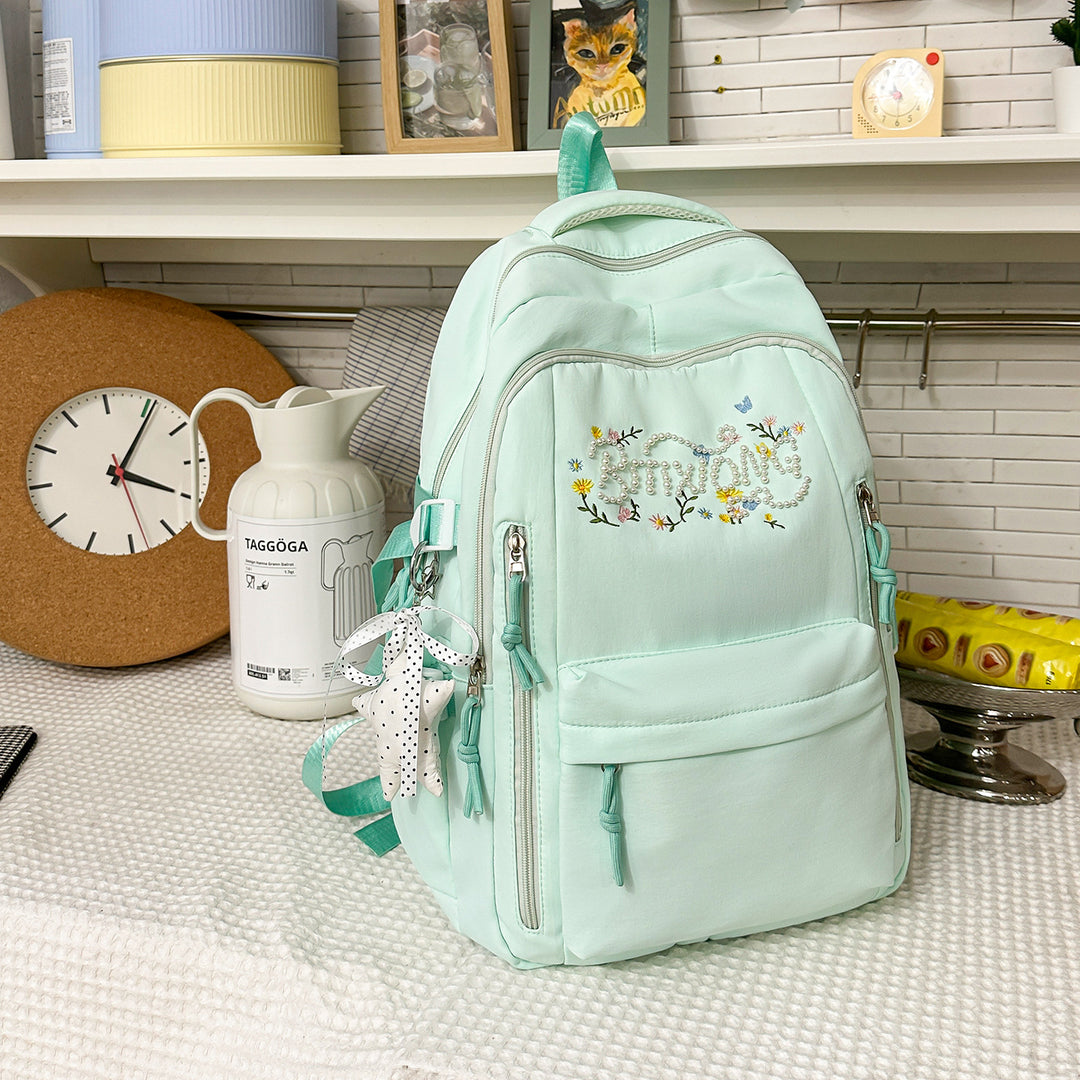 Bestickter Mehrfach-Taschen Rucksack Karnz