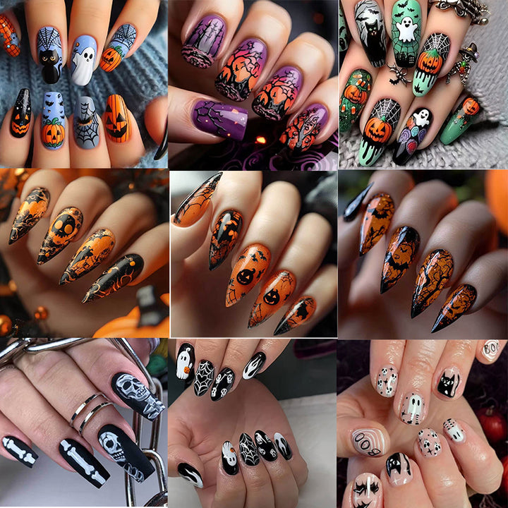 Künstlerisches Langes Stiletto Press-On Nagelset
