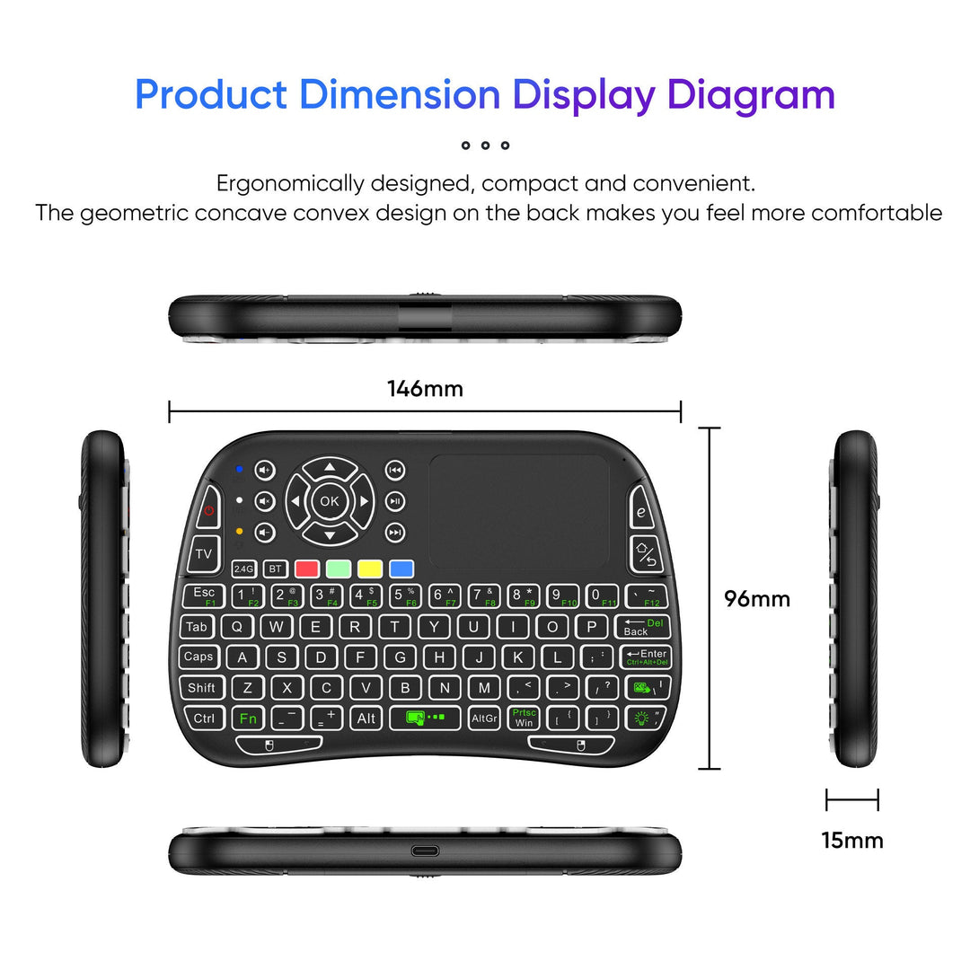 Wireless Mini-Tastatur mit Touchpad Karnz