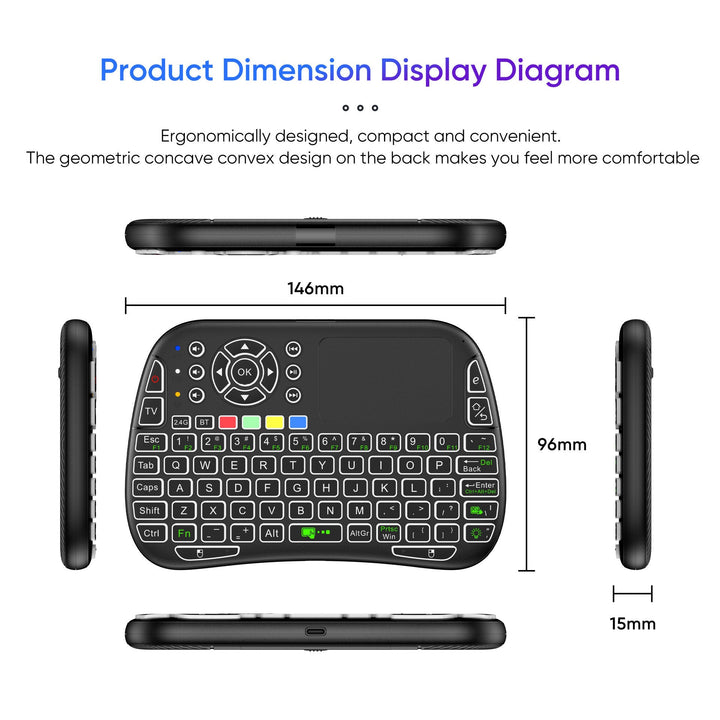 Wireless Mini-Tastatur mit Touchpad Karnz