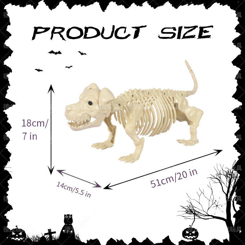 Dekorative Skelett-Hund-Figur Karnz