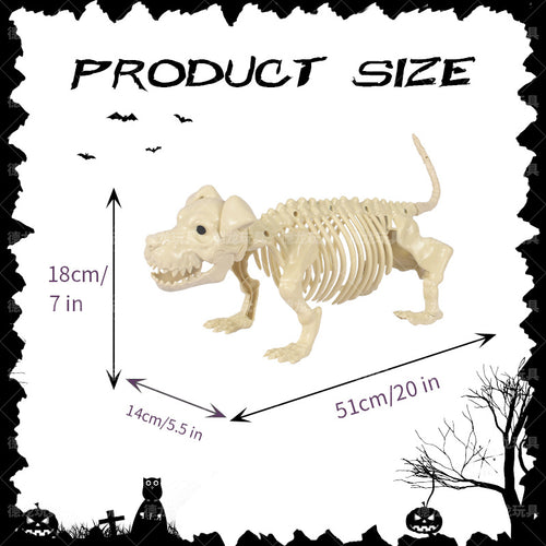 Dekorative Skelett-Hund-Figur Karnz
