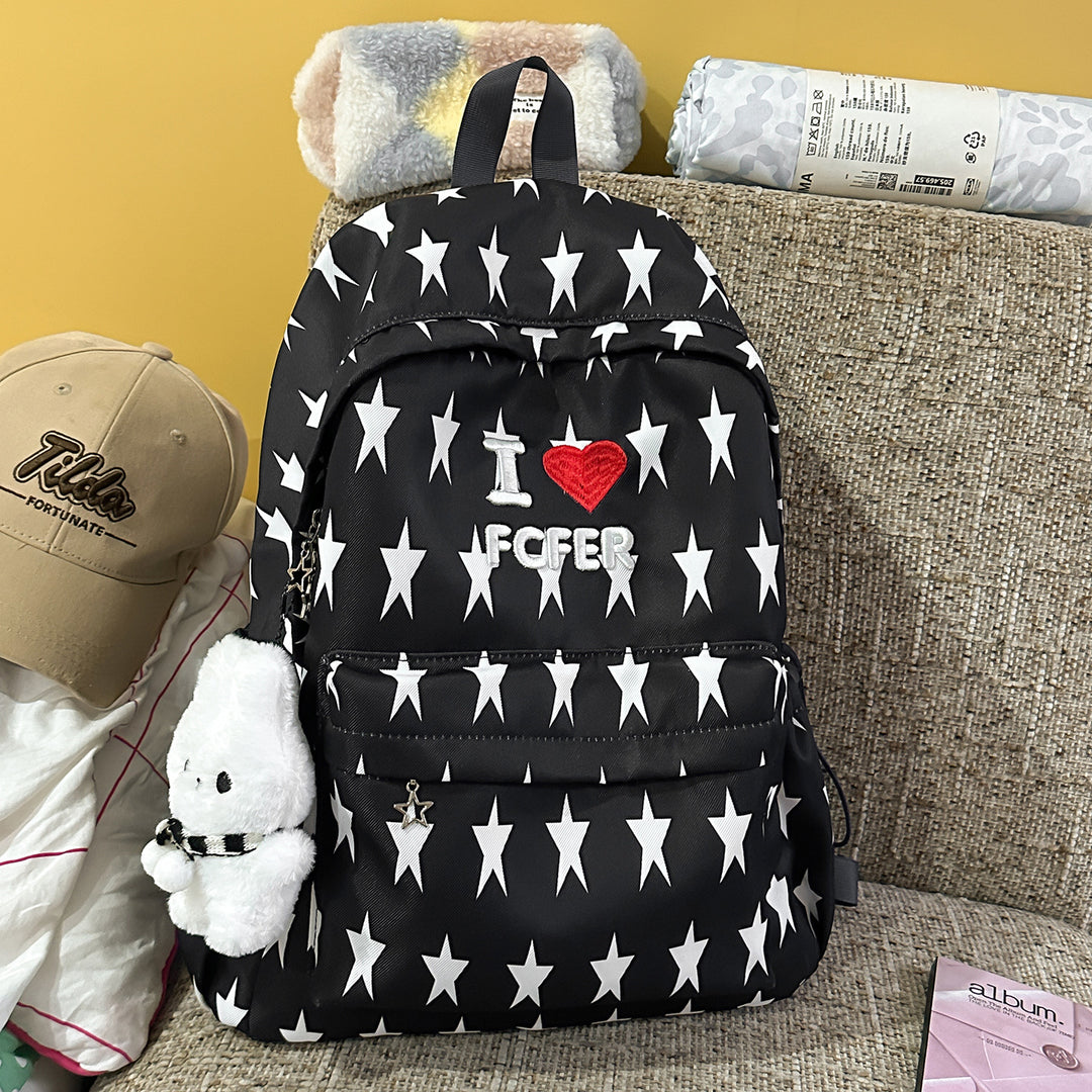 Lässiger Rucksack mit Sternmuster Karnz