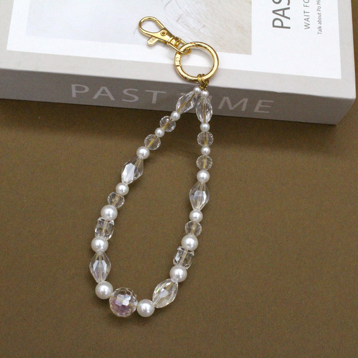 Elegante Perlen Übergroße Brillen Kette Karnz