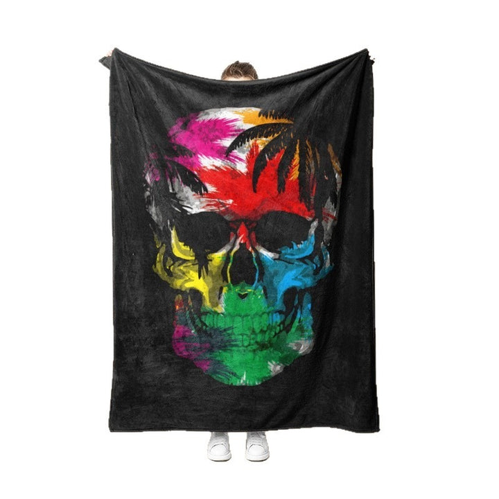 Künstlerische Schädel-Themen-Fleece-Decke
