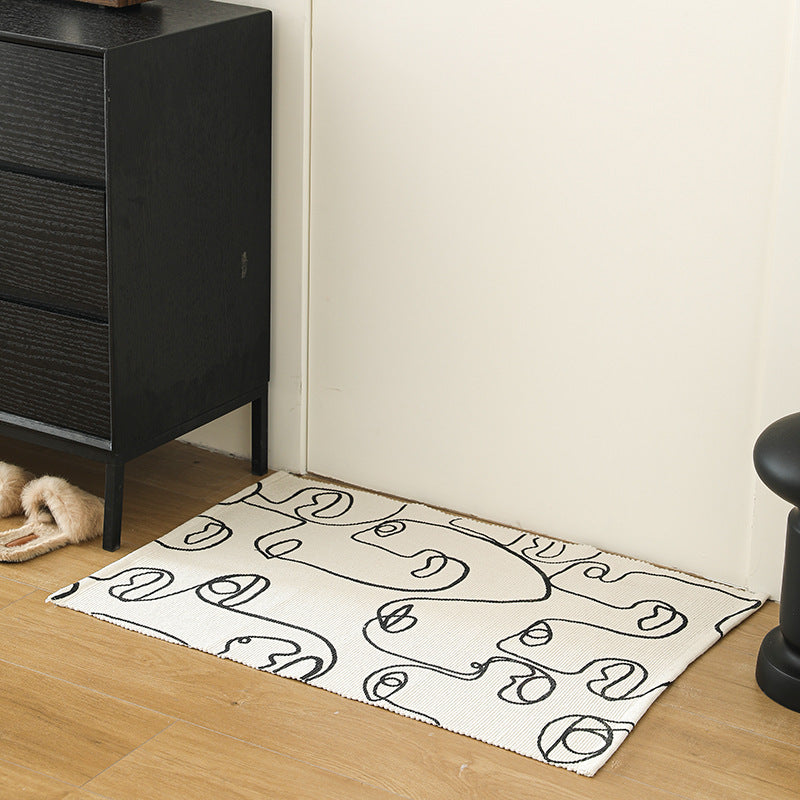 Tischset aus Baumwollgewebe mit abstraktem Linienkunst-Motiv