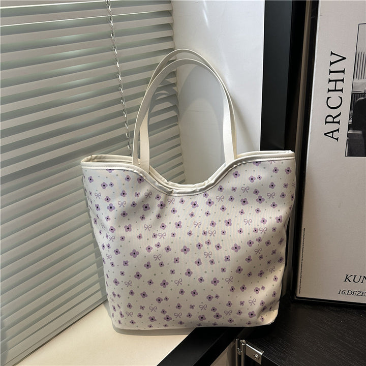 Blumenmuster Einkaufs-Totetasche Karnz