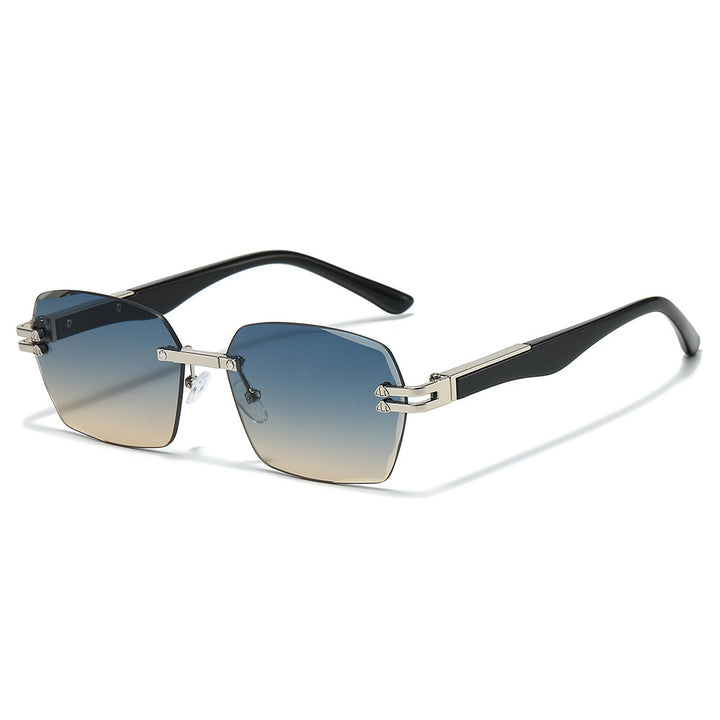Oversized geometrische Sonnenbrille mit Metallelementen Karnz