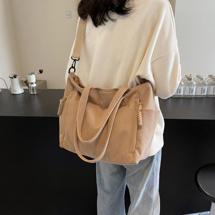 Multi-Pocket Canvas Tote Bag Karnz