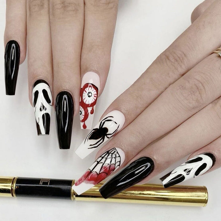 Künstlerisches Horror-Thema Press-On Nagelset