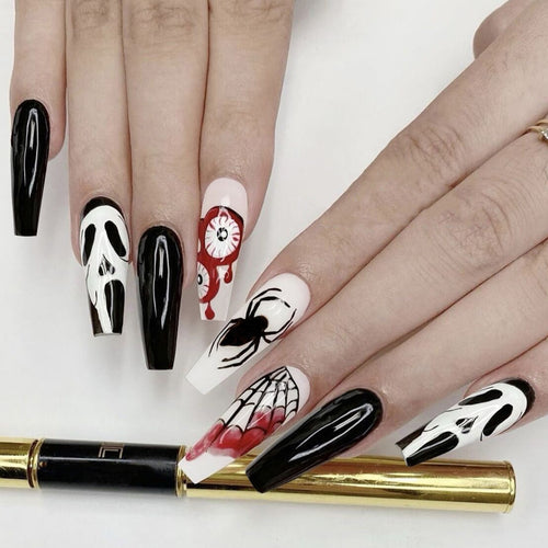 Künstlerisches Horror-Thema Press-On Nagelset