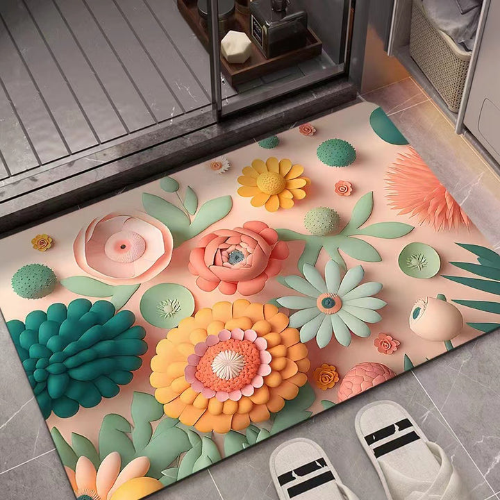 3D-texturiert Blumenmatte Karnz