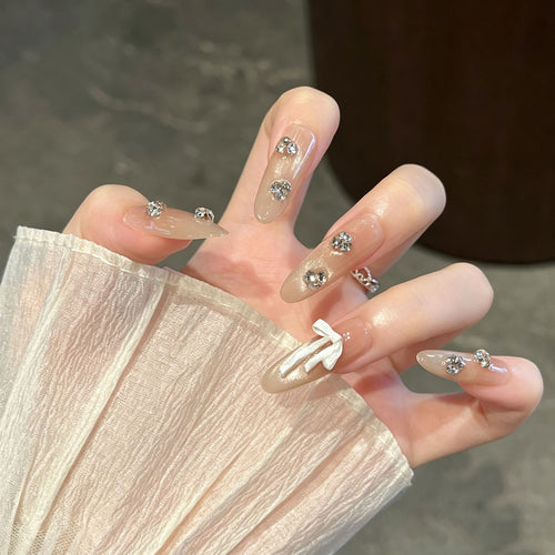 Dekorative Strass-Beschichtete Druck-Nagelverlängerungen Karnz