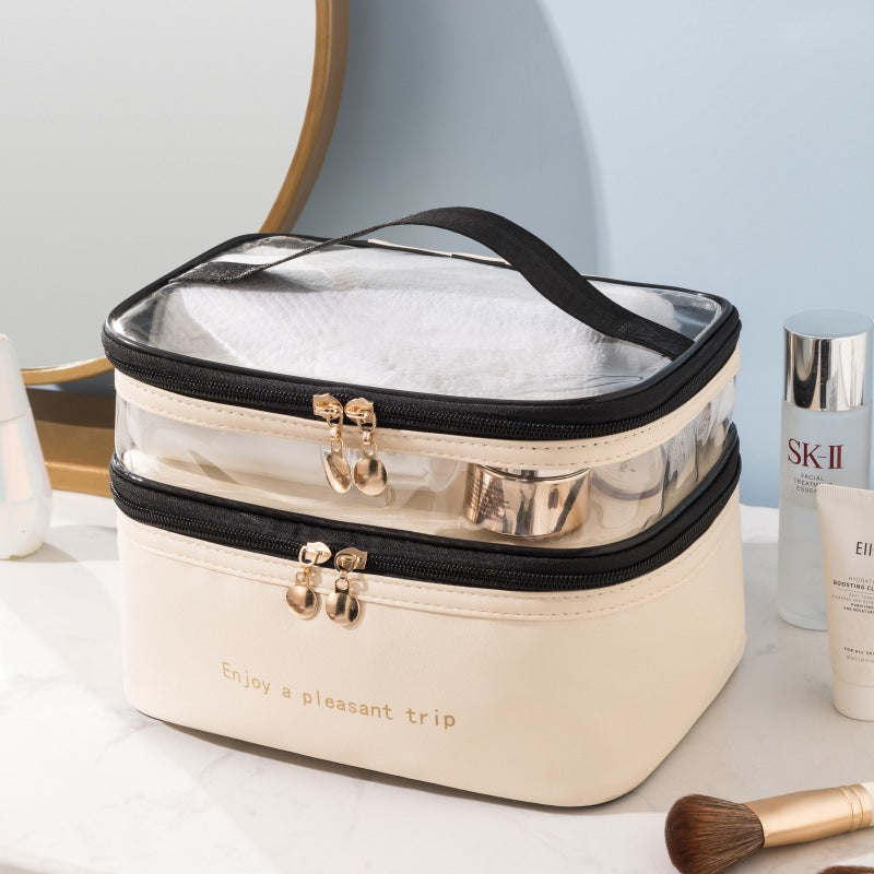 Dual-Layer Transparenter Kosmetik Organizer Karnz
