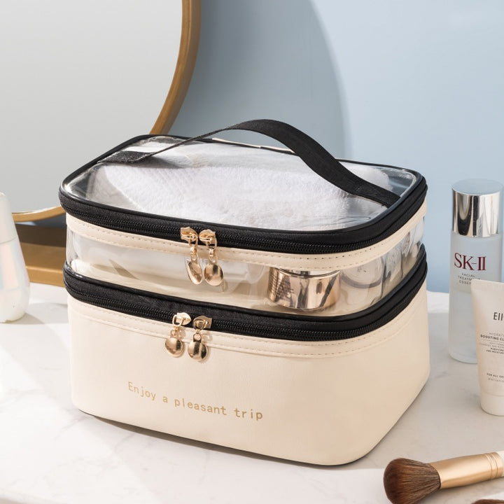 Dual-Layer Transparenter Kosmetik Organizer Karnz